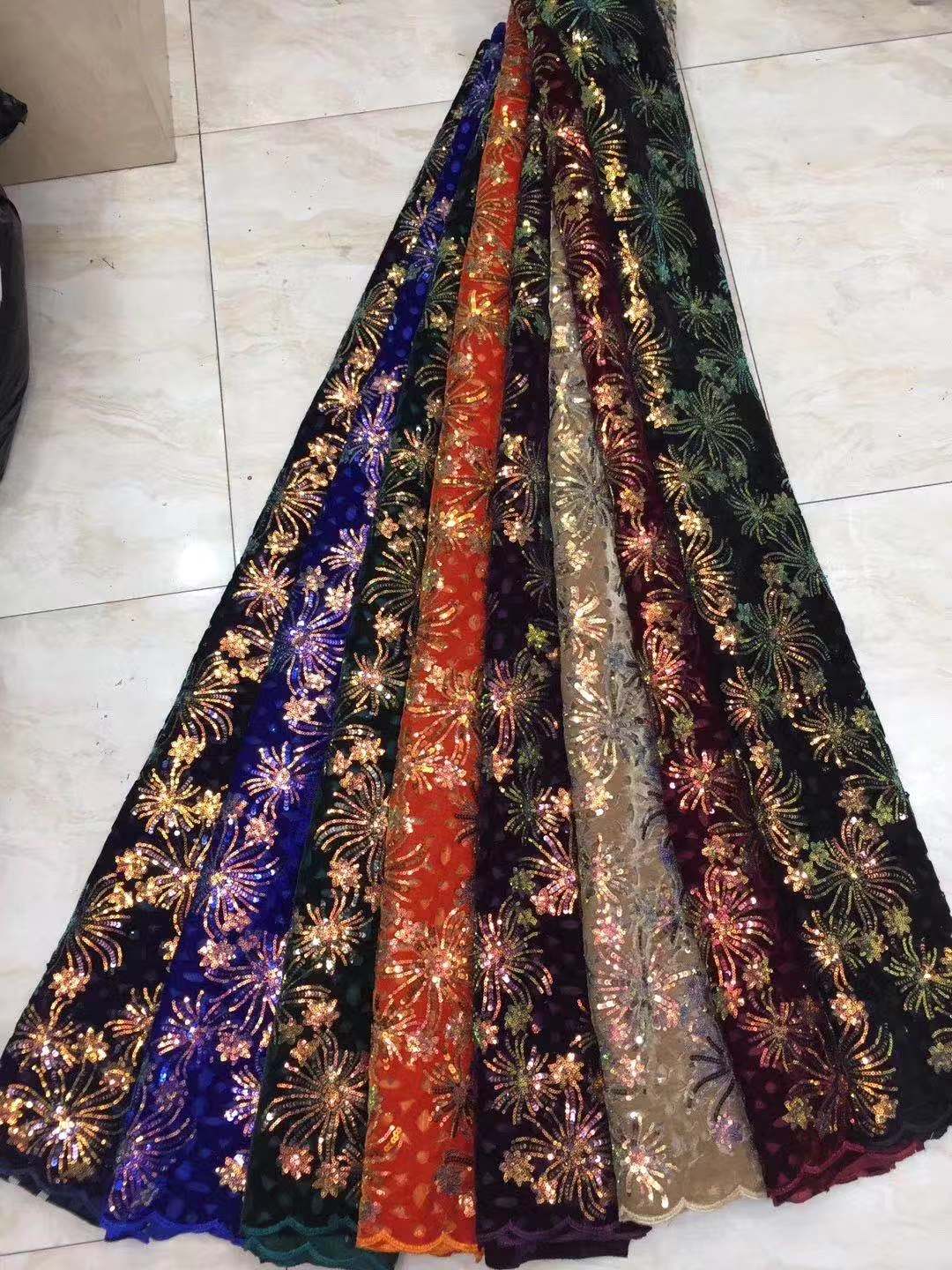 velvet lace fabric 