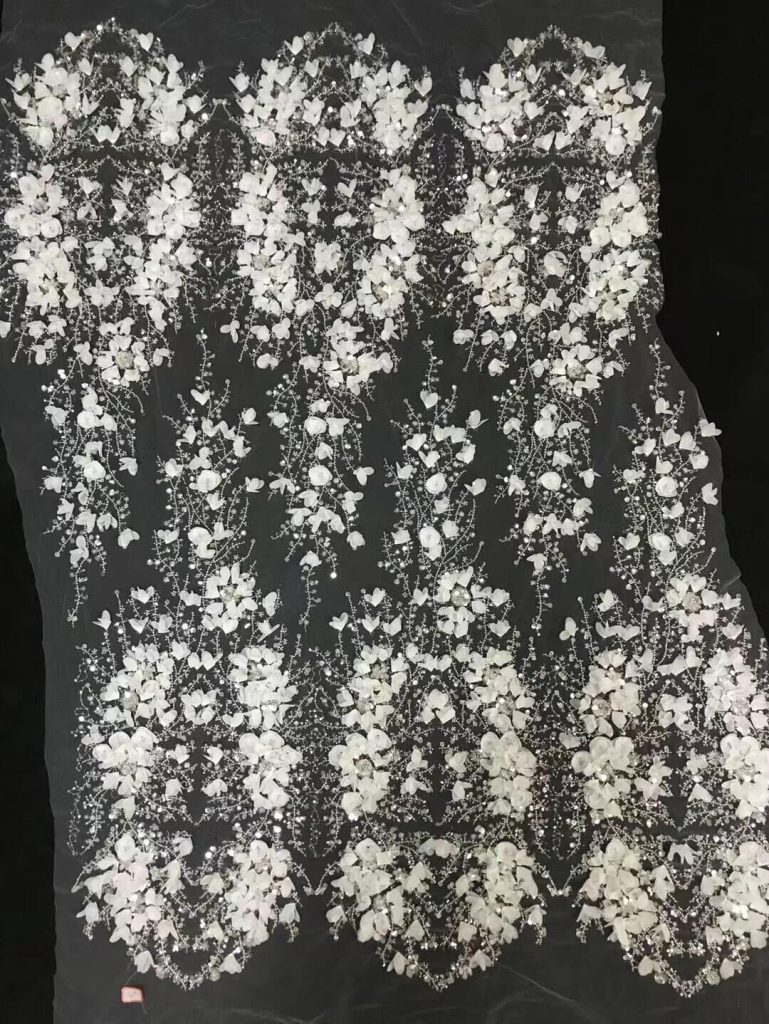 3D floral beaded lace 