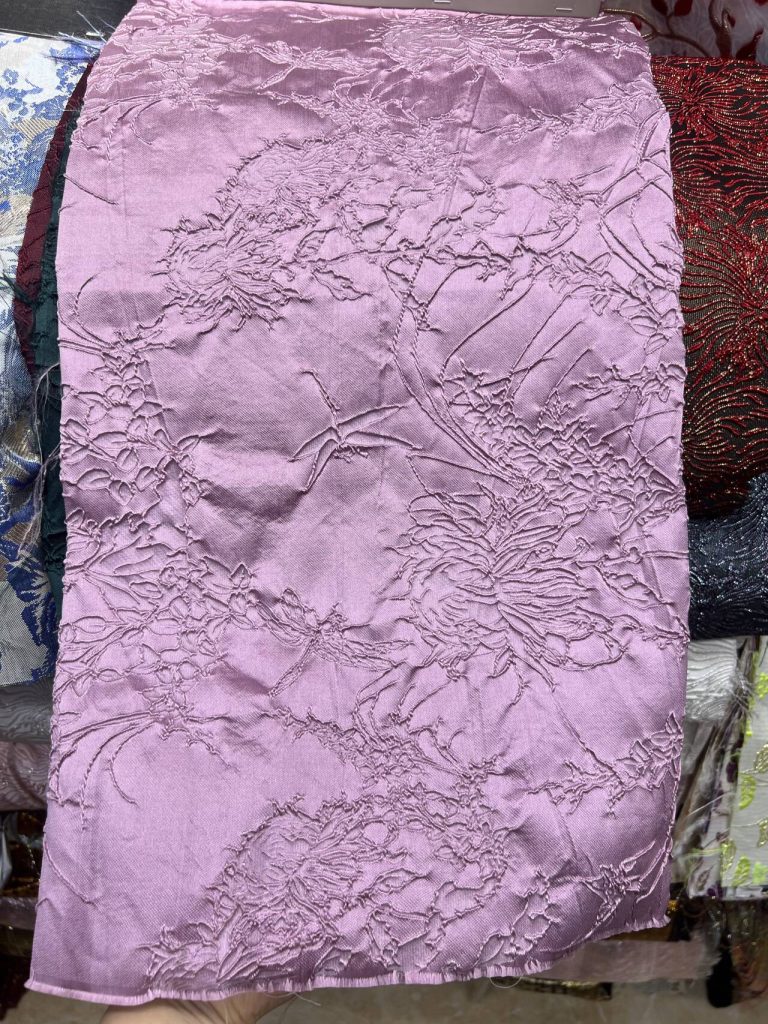 Damask brocade fabric