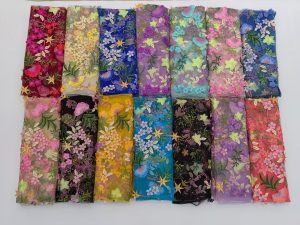 3D floral lace fabric
