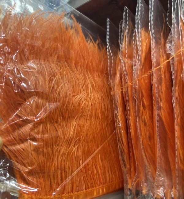 orange ostrich feathers