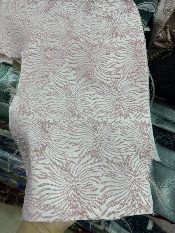 peach brocade fabric