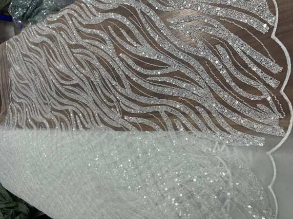 Bridal beaded lace