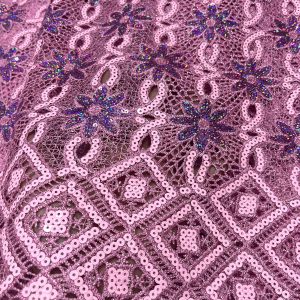 Latest pink african guipure lace