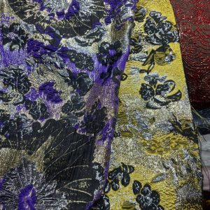 Jacquard brocade lace fabric