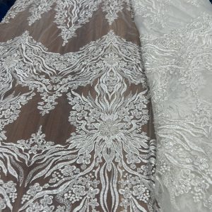 handmade white pearls lace