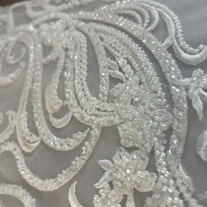 handmade bridal white embroidery lace