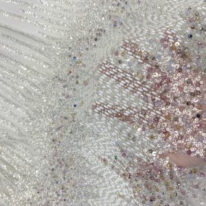 Beaded latest fashion embroidery fabric