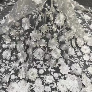 off-white 3d floral lace