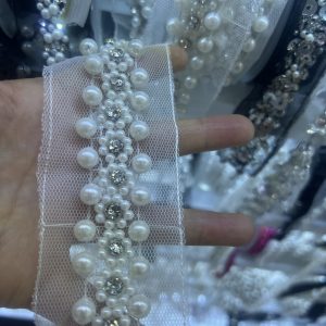 Fantastic pearl lace trim for dress