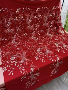 Latest 3d bridal lace design fabric